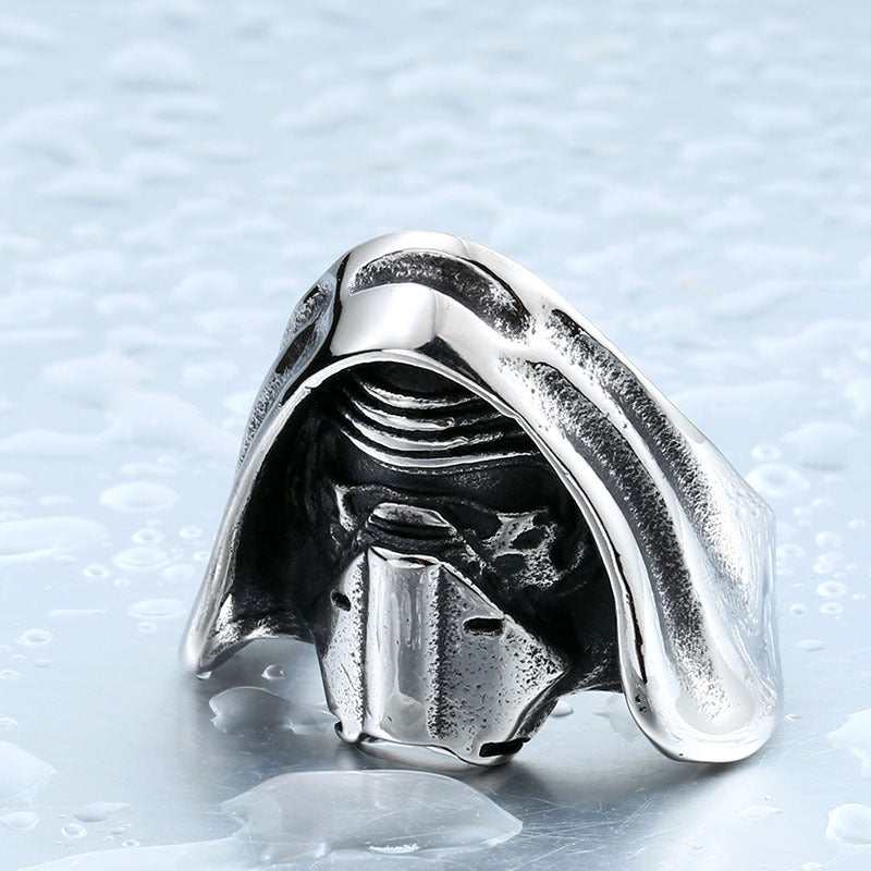 Kylo Ren Inspired Titanium Steel Ring for Men, Star Wars Personality Accessory