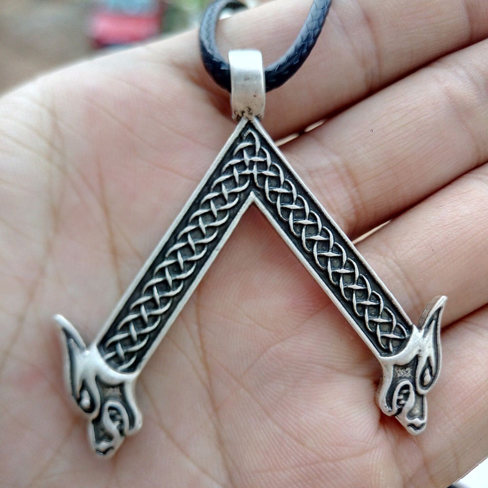 Norse Legacy Metal Rune Flute Necklace - Men's Mythical Accessories