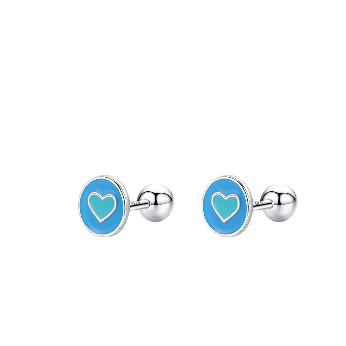 Stylish Sterling Silver Love Stud Earrings for Women