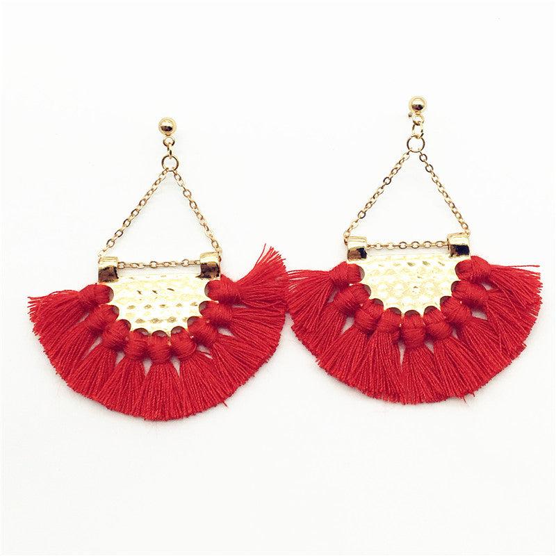 Vienna Verve Ethnic Tassel Earrings