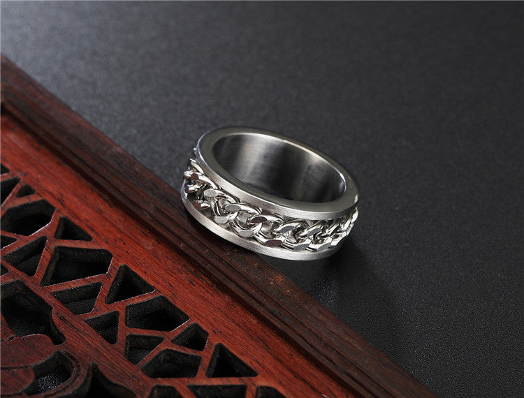 Stylish Men's Titanium Steel Bicycle Chain Ring