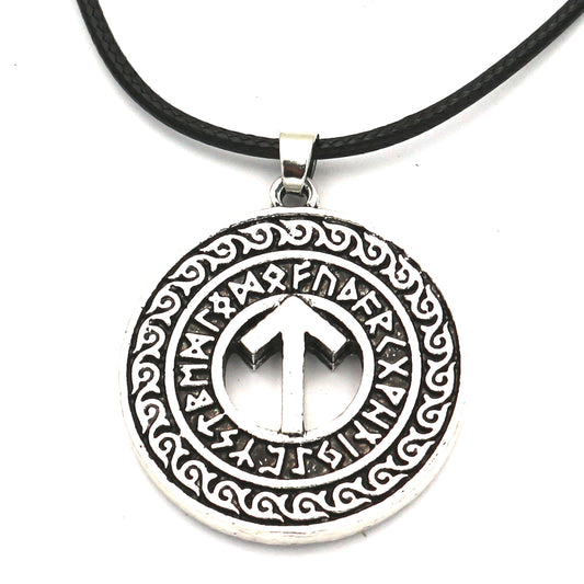 Viking Rune Metal Necklace with European and American Charms - Norse Legacy Collection