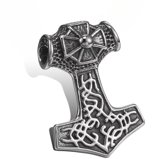 Personalized Retro Thor's Hammer Pendant in Titanium Steel for Men - European and American Fashion Jewelry