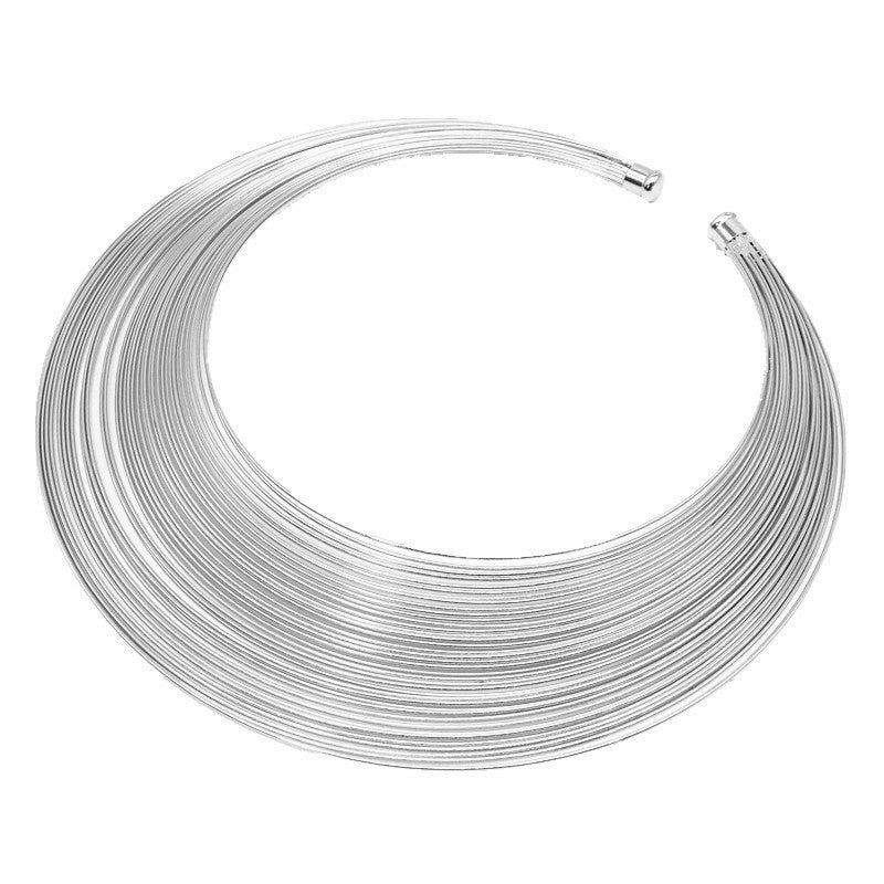 Exaggerated Multi-wire Necklace with Foreign Trade Charm