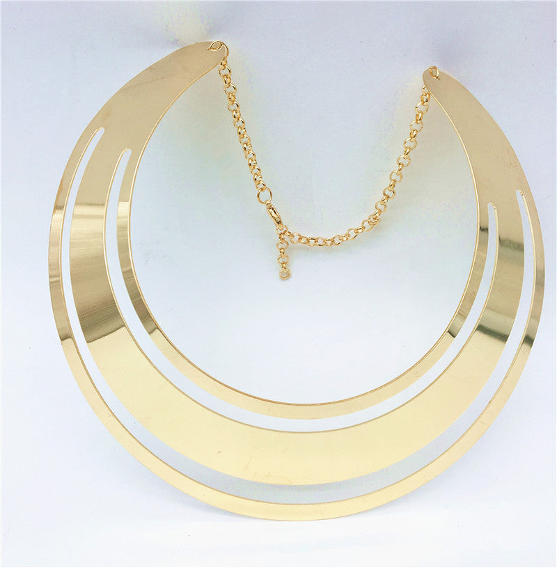 Bold Metal Choker Necklace Set from Planderful Collection