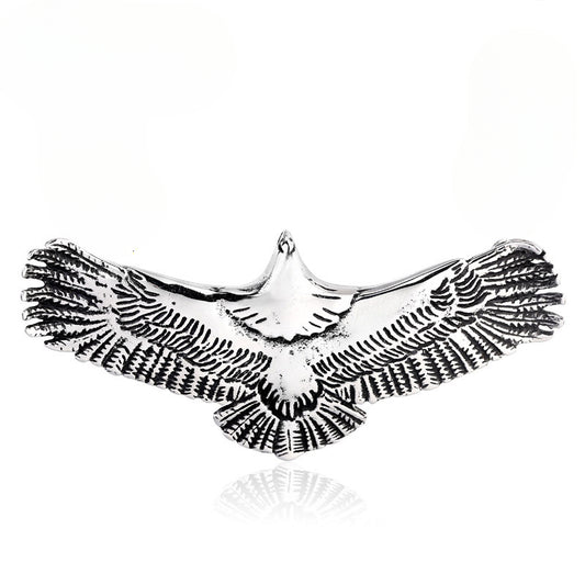 Vintage Titanium Steel Eagle Pendant for Men - Wholesale Takahashi Wulang Jewelry