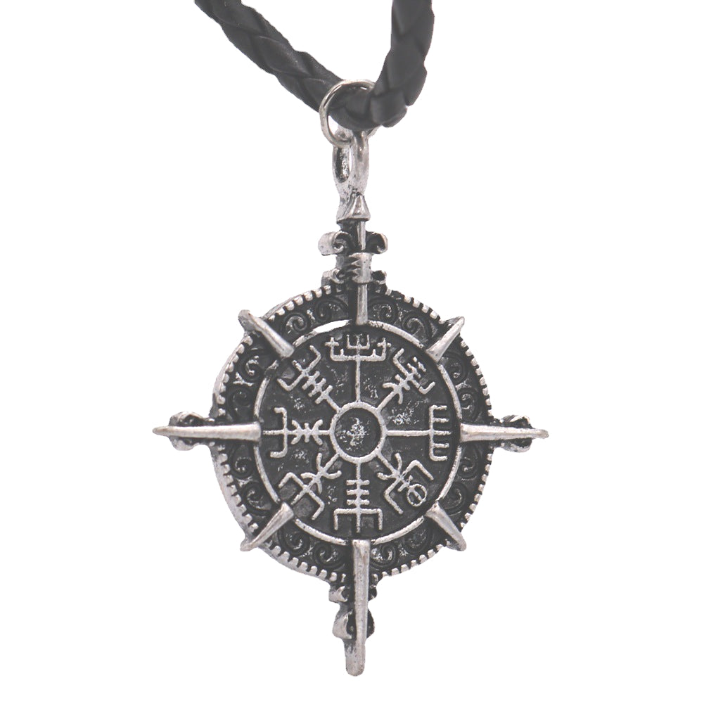 Viking Odin Compass Amulet Pendant Necklace from Norse Legacy Collection