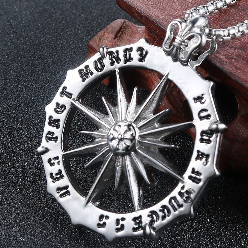 Trendy Helios Stainless Steel Pendant for Men - Personalized Titanium Steel Fashion Accessory