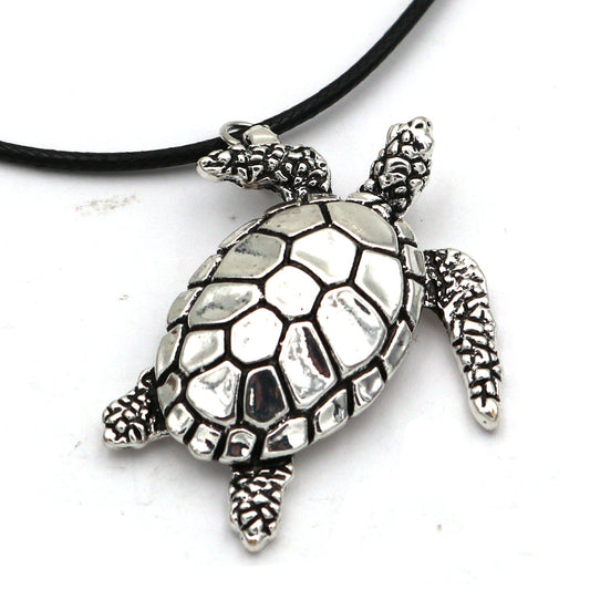 Turtle Pendant Metal Necklace for Stylish Men from Planderful's Norse Legacy Collection