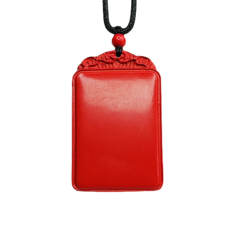 Fortune's Favor Vermilion Sand Square Red Sand Pendant Jewelry