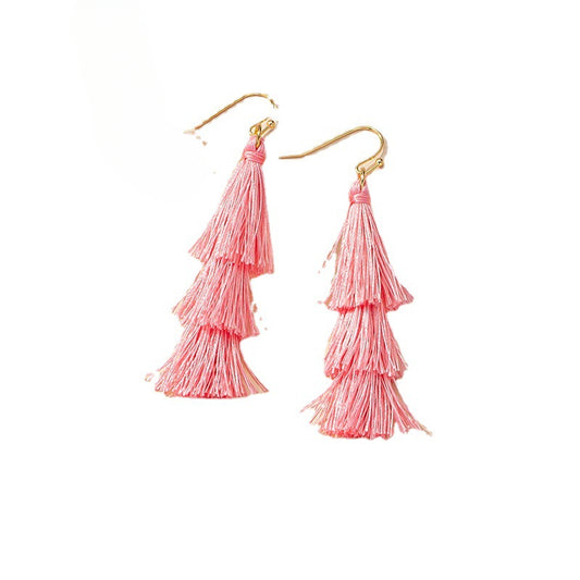 European and American Layered Tassel Earrings - Vienna Verve Collection