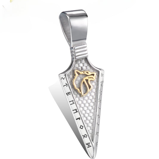 Men's Retro Arrow Pendant in Titanium Steel - Stylish European and American Fashion Jewelry