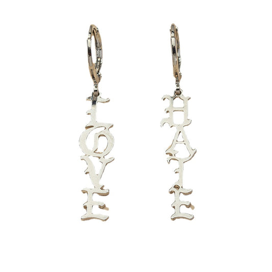 Amazon Exclusive Gold Love Hate Letter Earrings - Vienna Verve Collection