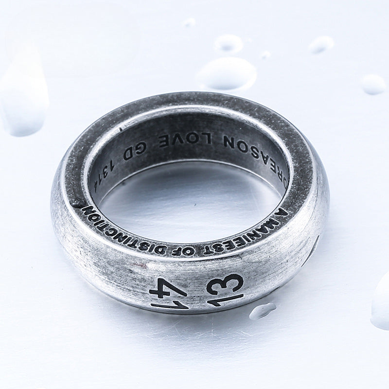 Custom Engraved Titanium Steel Ring for Men - Durable and Stylish Accessory