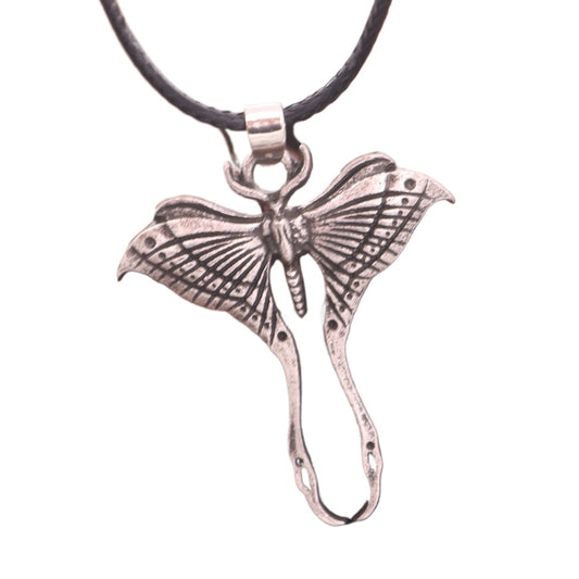 Skull Retro Pendant Necklace with Moth Wings - Men's Personalized Wholesale Jewelry