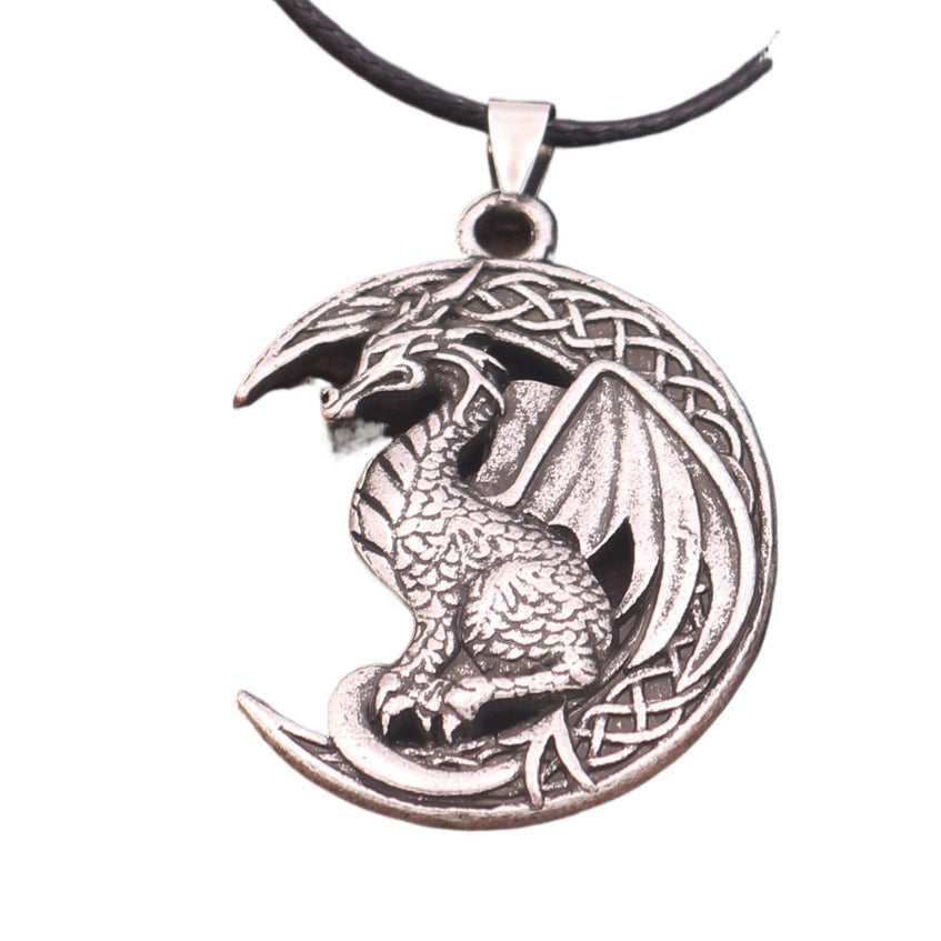 Dragon Hollow Pendant Necklace for Men - European and American Retro Style