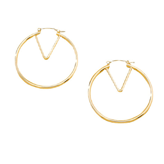 Chic Geometric Metal Earrings - Planderful Vienna Verve Collection