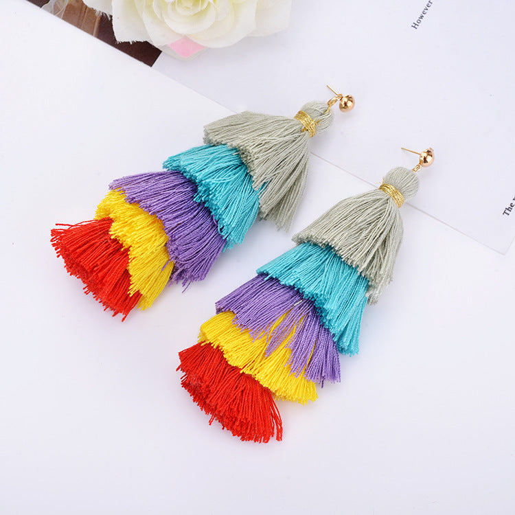 Sunset Serenade Boho Tassel Earrings - Vienna Verve Collection