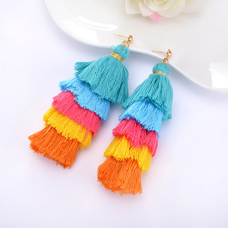 Sunset Serenade Boho Tassel Earrings - Vienna Verve Collection