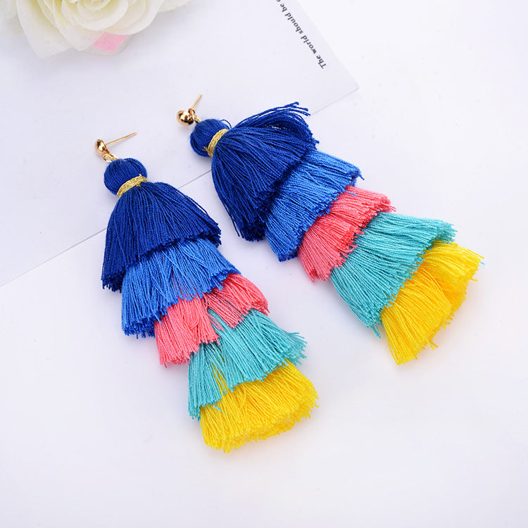 Sunset Serenade Boho Tassel Earrings - Vienna Verve Collection