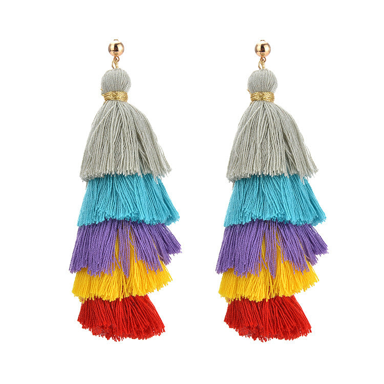 Sunset Serenade Boho Tassel Earrings - Vienna Verve Collection