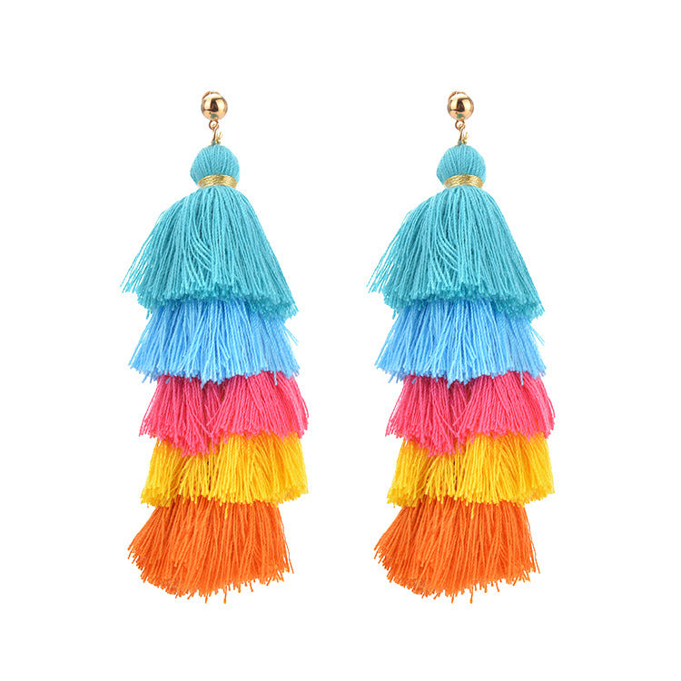 Sunset Serenade Boho Tassel Earrings - Vienna Verve Collection