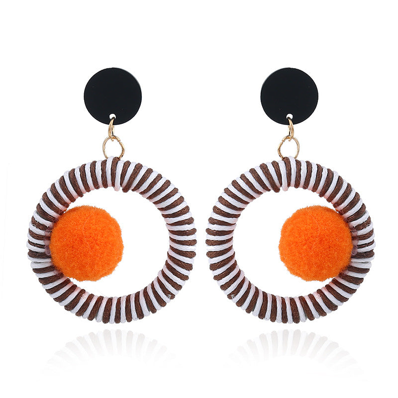 European Inspired Plush Ball Earrings - Vienna Verve Collection