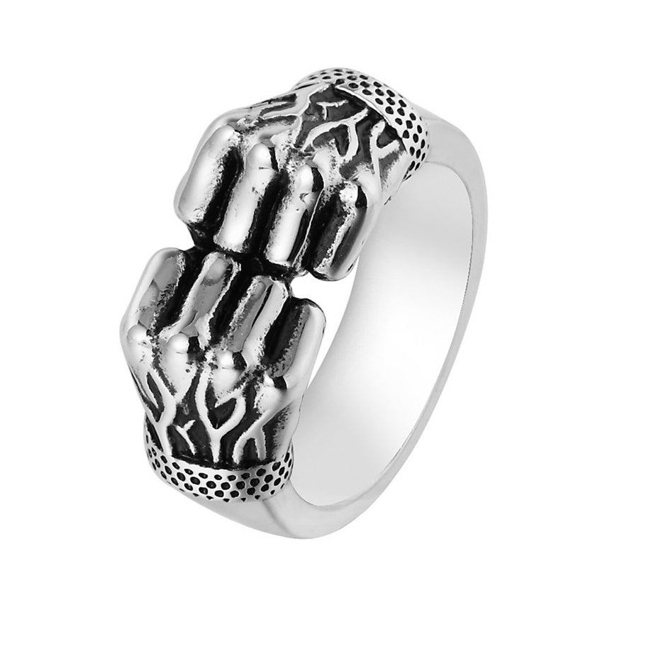 Vintage Fist Men's Titanium Steel Ring