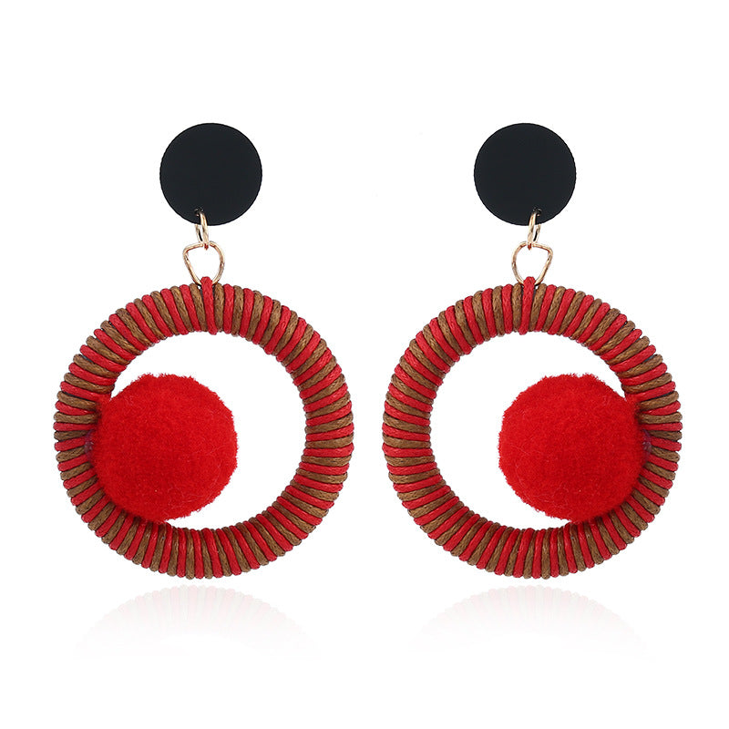 European Inspired Plush Ball Earrings - Vienna Verve Collection