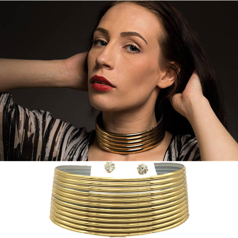 Extravagant Women's Resin Choker Necklace from the Savanna Rhythms Collection