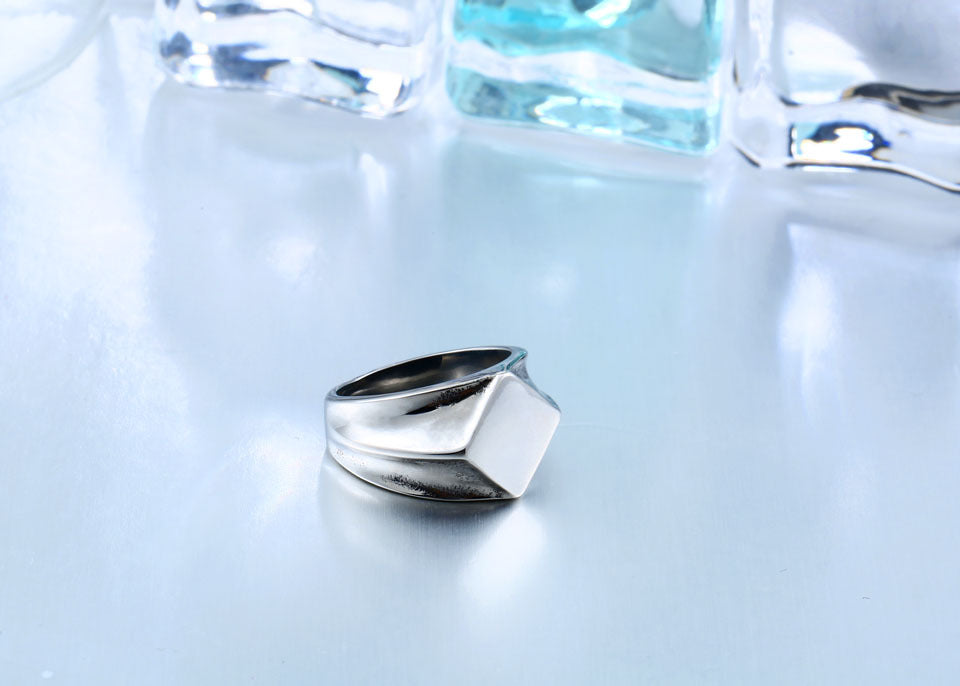 Vitali Glamour Titanium Steel Polygon Rings for Men and Women - Wholesale Fashion Jewelry