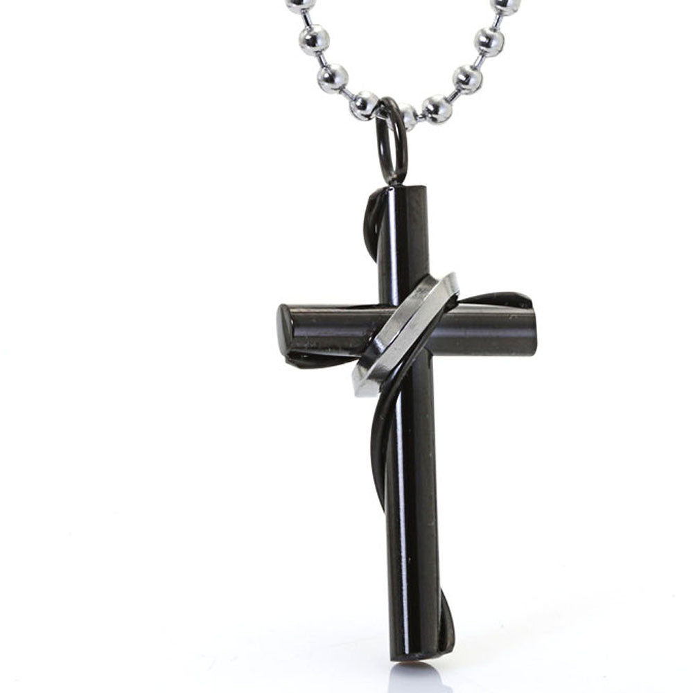 Men's Titanium Steel Cross Pendant - Direct from Manufacturer, New Foreign Trade Jewelry