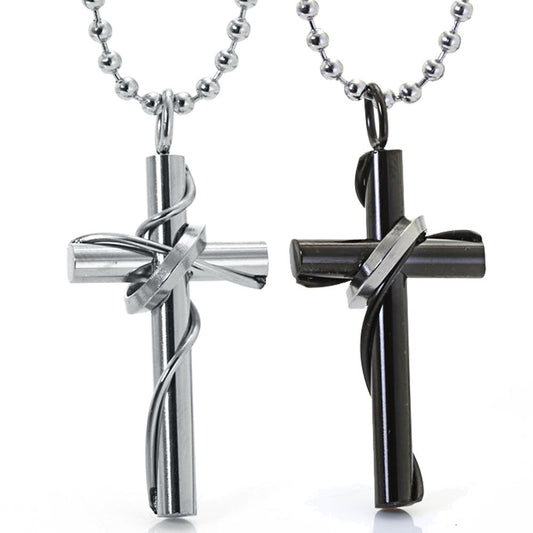 Men's Titanium Steel Cross Pendant - Direct from Manufacturer, New Foreign Trade Jewelry