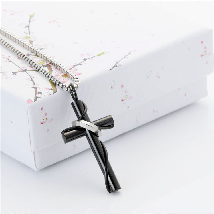 Men's Titanium Steel Cross Pendant - Direct from Manufacturer, New Foreign Trade Jewelry