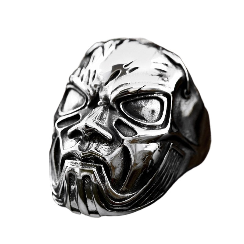 Vintage Skull Mask Ring for Men - Retro Stainless Steel Men's Jewelry in Sizes 7-13