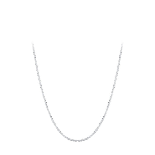 Sterling Silver Minimalist Necklace with Stars Design