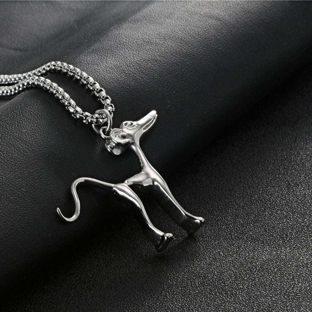 Titanium Steel Retro Christmas Deer Pendant for Men and Women - Stylish Foreign Trade Accessory