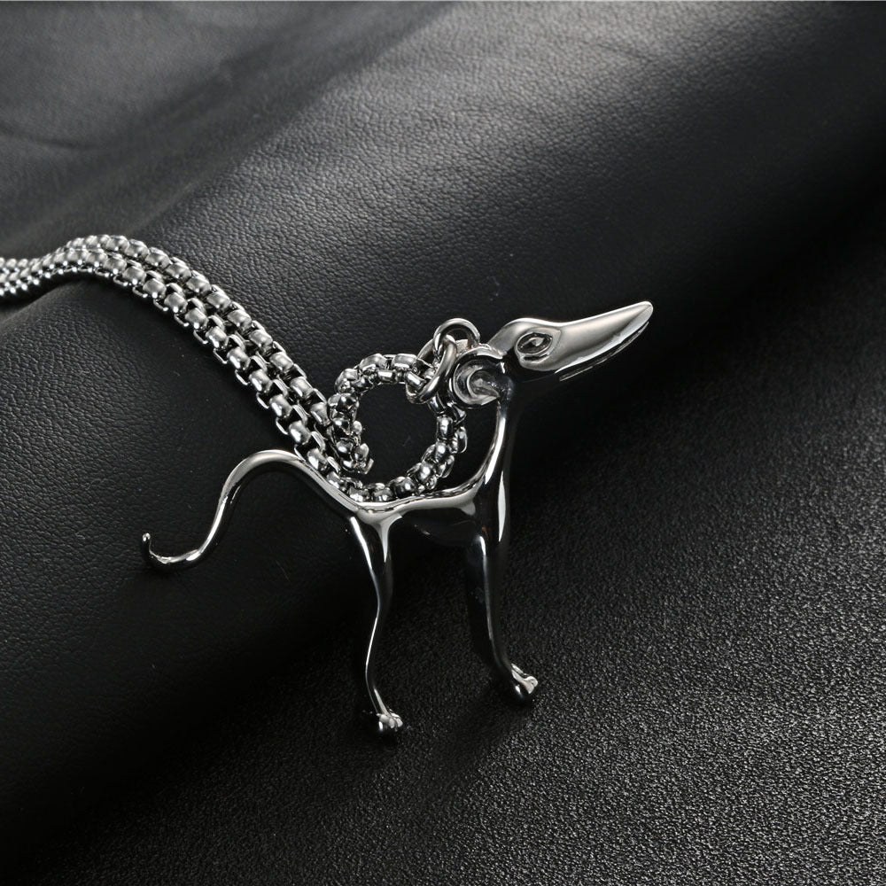 Titanium Steel Retro Christmas Deer Pendant for Men and Women - Stylish Foreign Trade Accessory