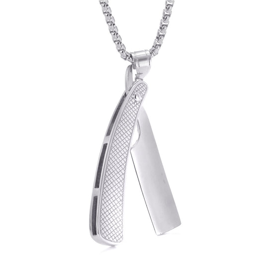 Unisex Retro Titanium Steel Guillotine Pendant - Stylish Large Accessory for Men and Women