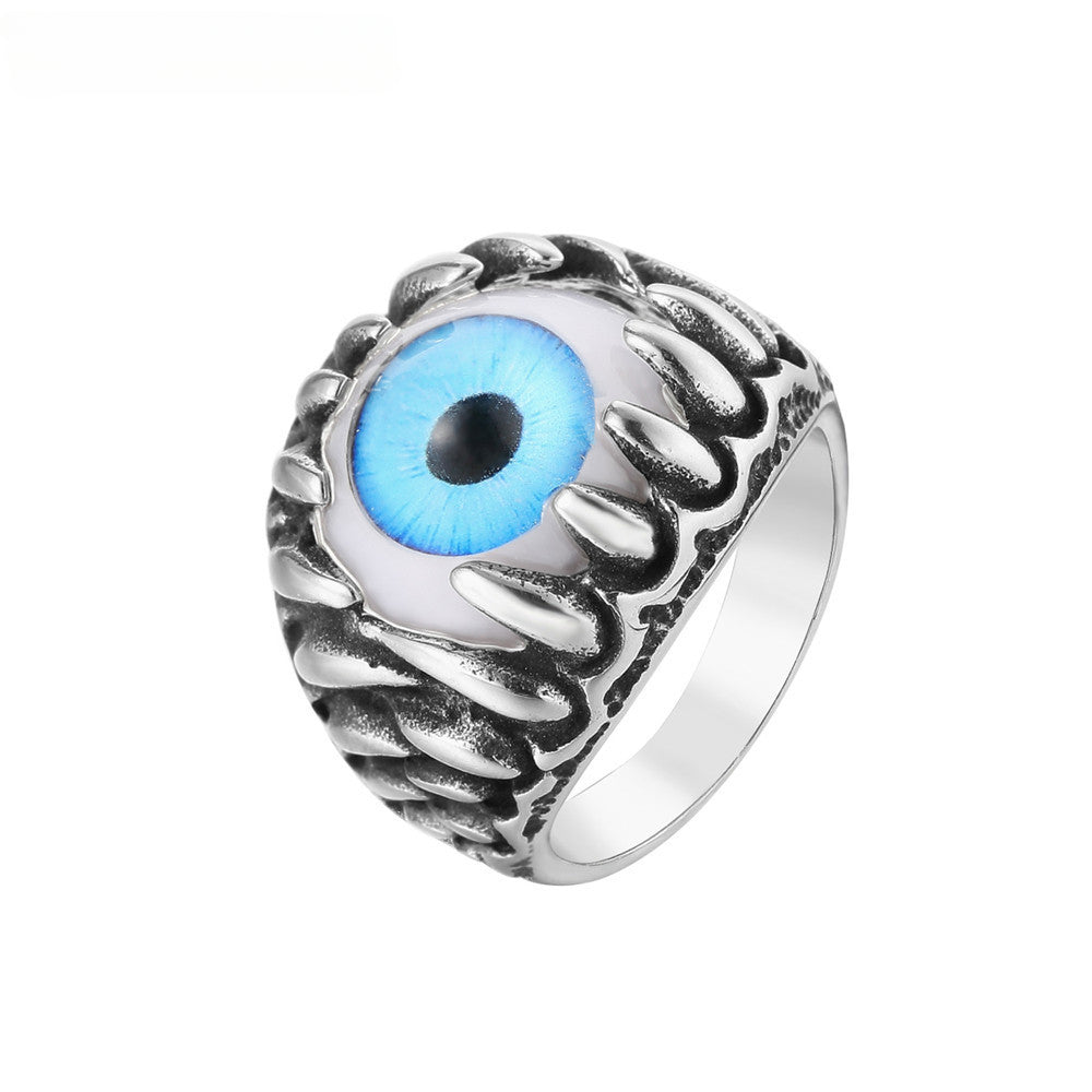 Eyeball Titanium Steel Ring for Men