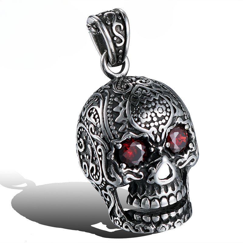 Retro Punk Titanium Steel Pendant with European and American Religious Totem Design for Men