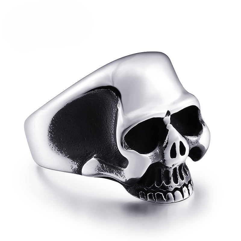 Titanium Steel Men's Skull Ring - Wholesale European & American Jewelry Supply for AliExpress and Amazon