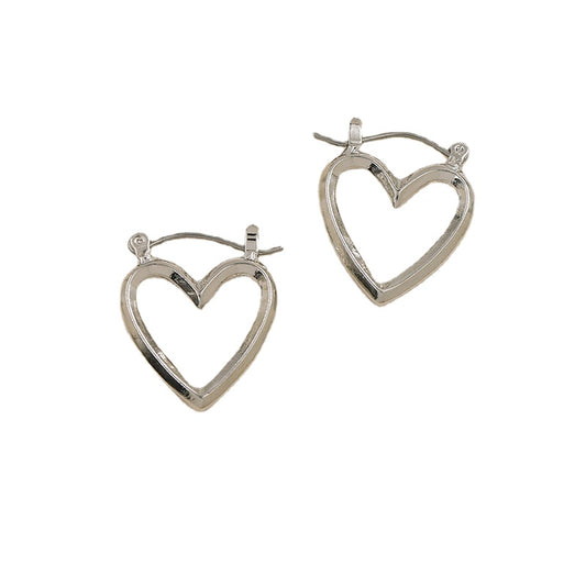 Chic Heart-Shaped Metal Earrings from Vienna Verve Collection