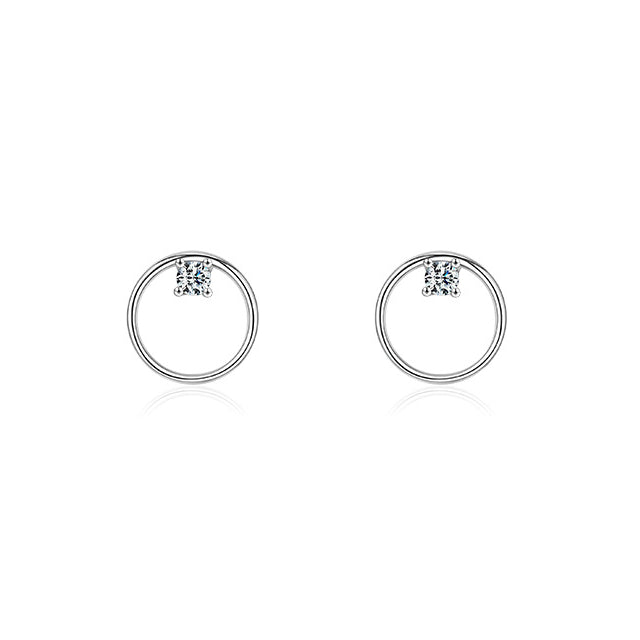 Everyday Genie Sterling Silver Zircon Earrings