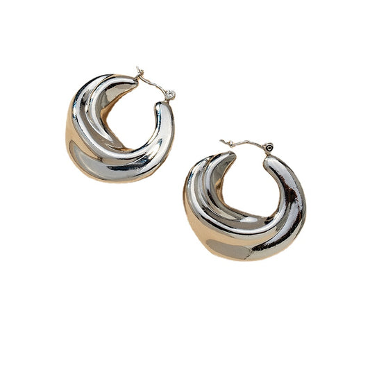 Exaggerated Metal Earrings - Planderful Vienna Verve Collection