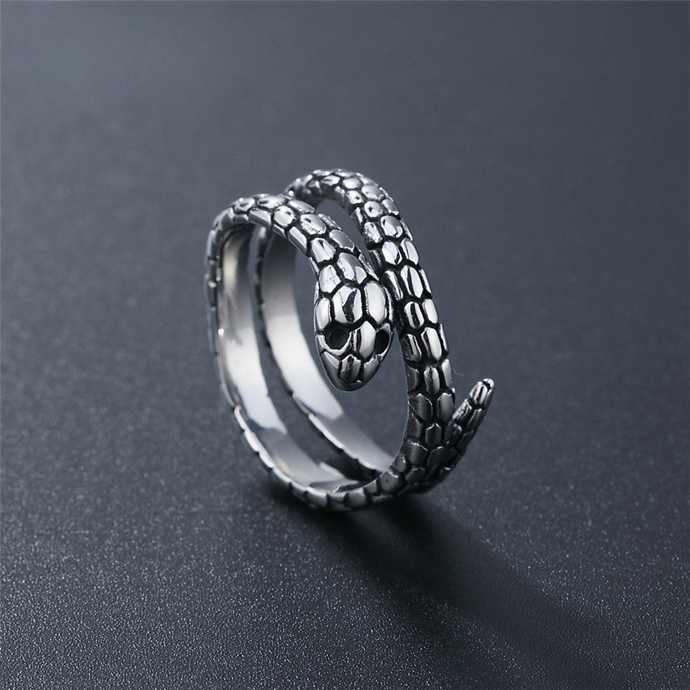 Python Snake Titanium Steel Ring for Men