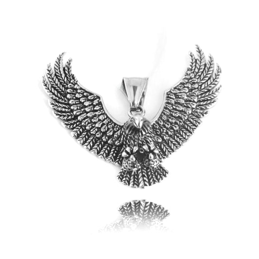 Titanium Steel Eagle Pendant for Men - Retro Punk Style by Planderful