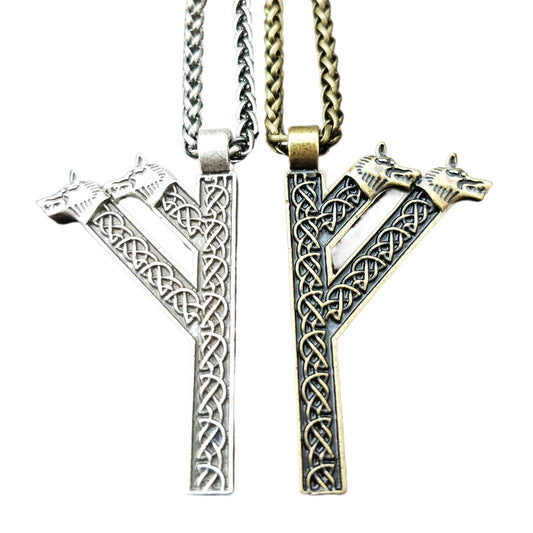 Viking Rune Flute Pendant Necklace for Men