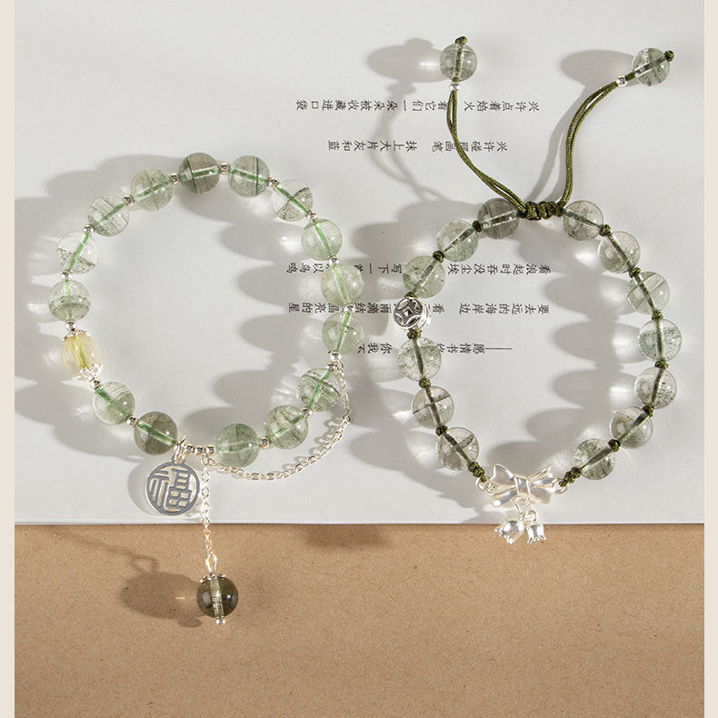 Green Crystal Sterling Silver Bracelet - Fortune's Favor Collection