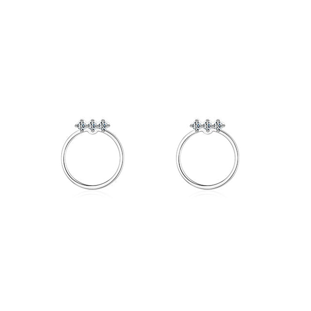 Stylish Sterling Silver Zircon Stud Earrings for Women - Everyday Genie Collection